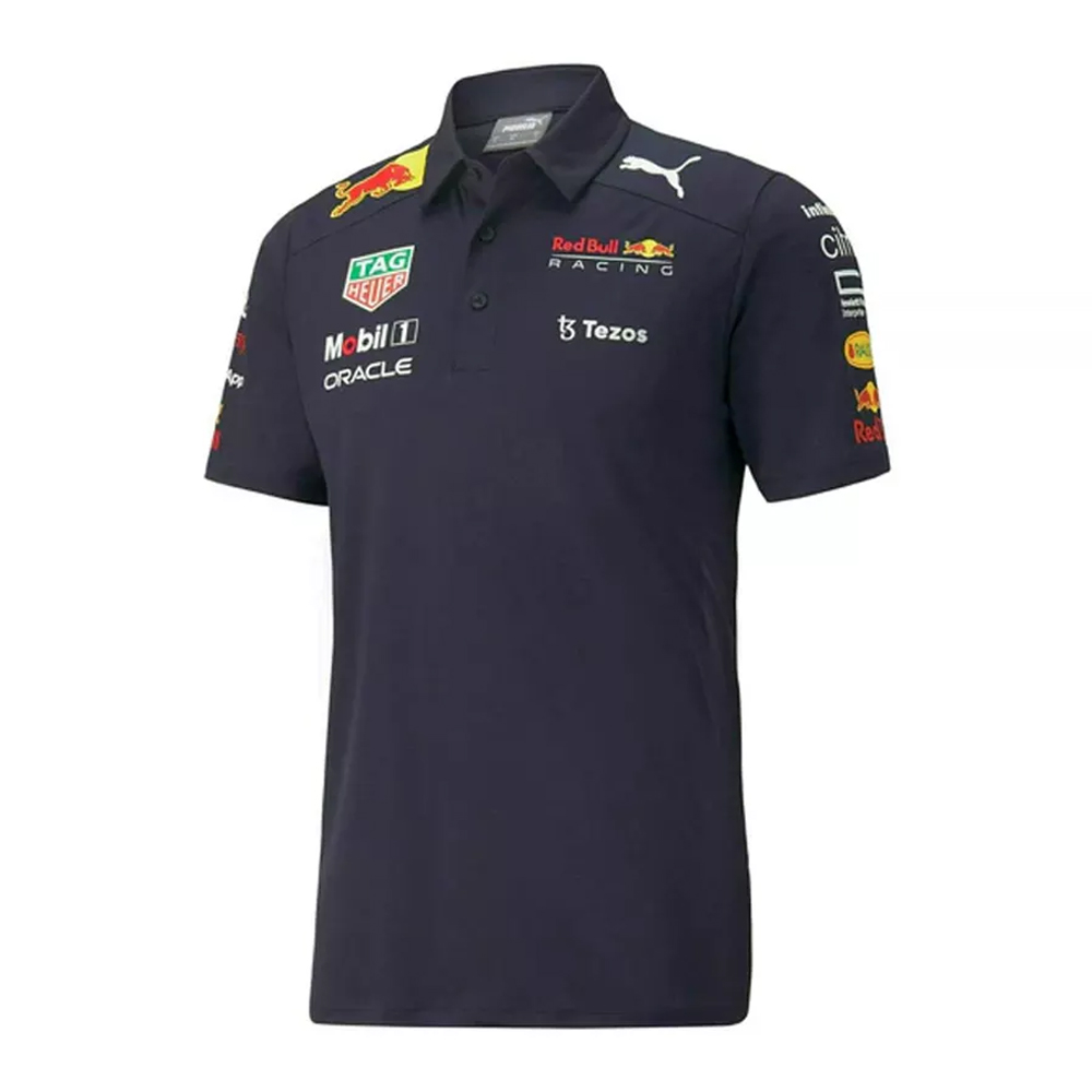 Cmc Motorsports Premium Quality Top Grade Red Bull Racing F1 Men's 2022 Team Polo Shirt Navy 